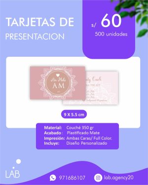 Tarjetas de Presentacion x500